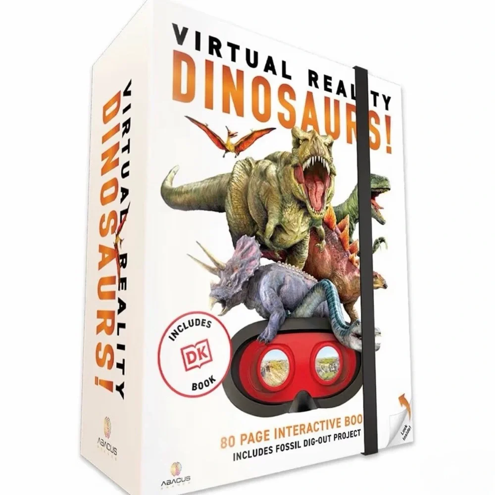 VR Dinosaurs Interactive STEM Set w/ Goggles Fossil Dig Kit Complete